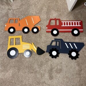 Construction Vehicle Wall Decor Set for Kids